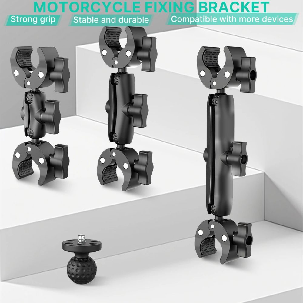 Kamera Doppel Clip Krabben Klemme Für GoPro Motorrad Fahrrad Lenker Clip Halterung Für Insta360 One X2 X3 Sport Kamera Zubehör