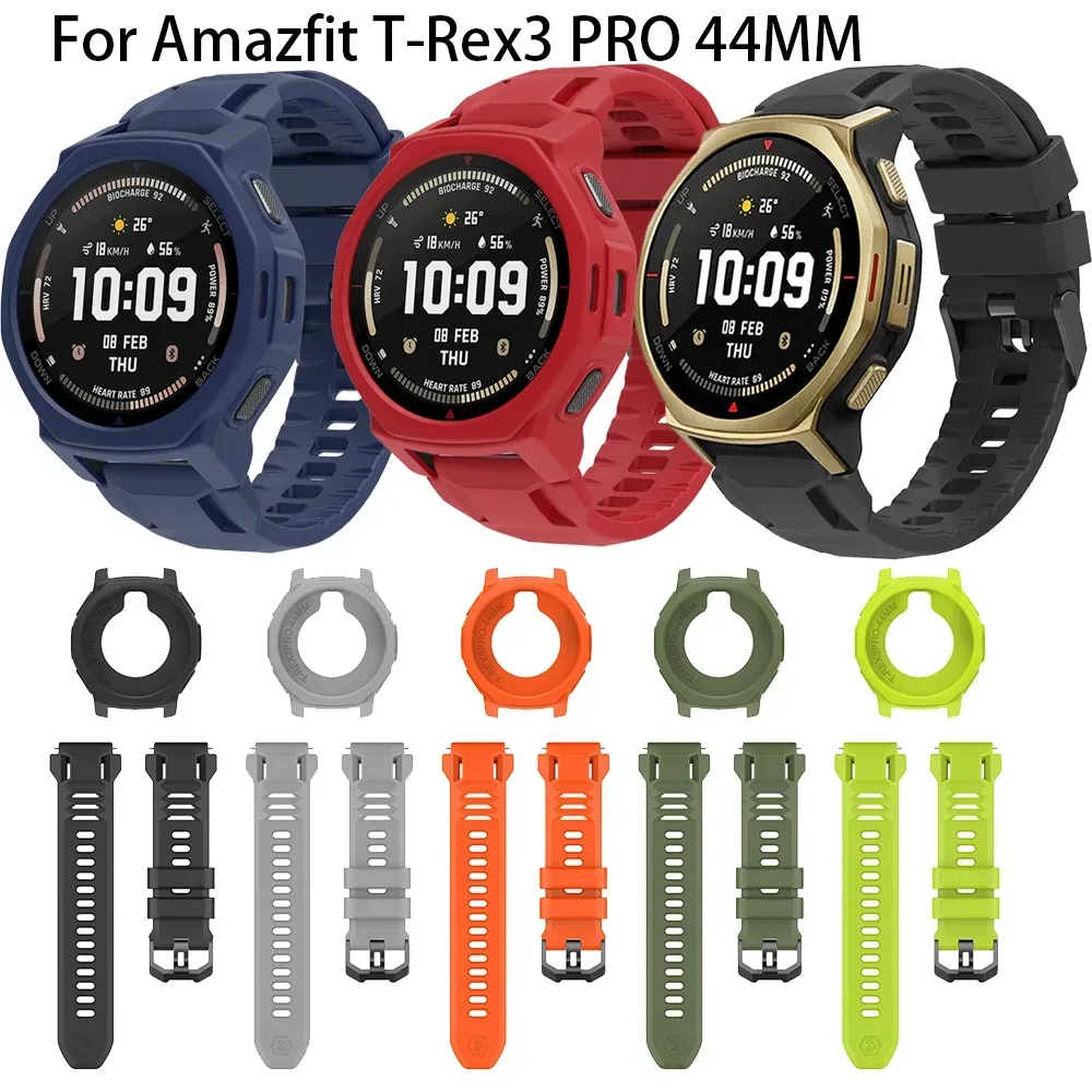 Silikon Armband band Für Amazfit T-Rex 3 PRO 44 MM SmartWatch Ersetzen Armband Armband Für T Rex3 pro 44 MM Strap band & fall