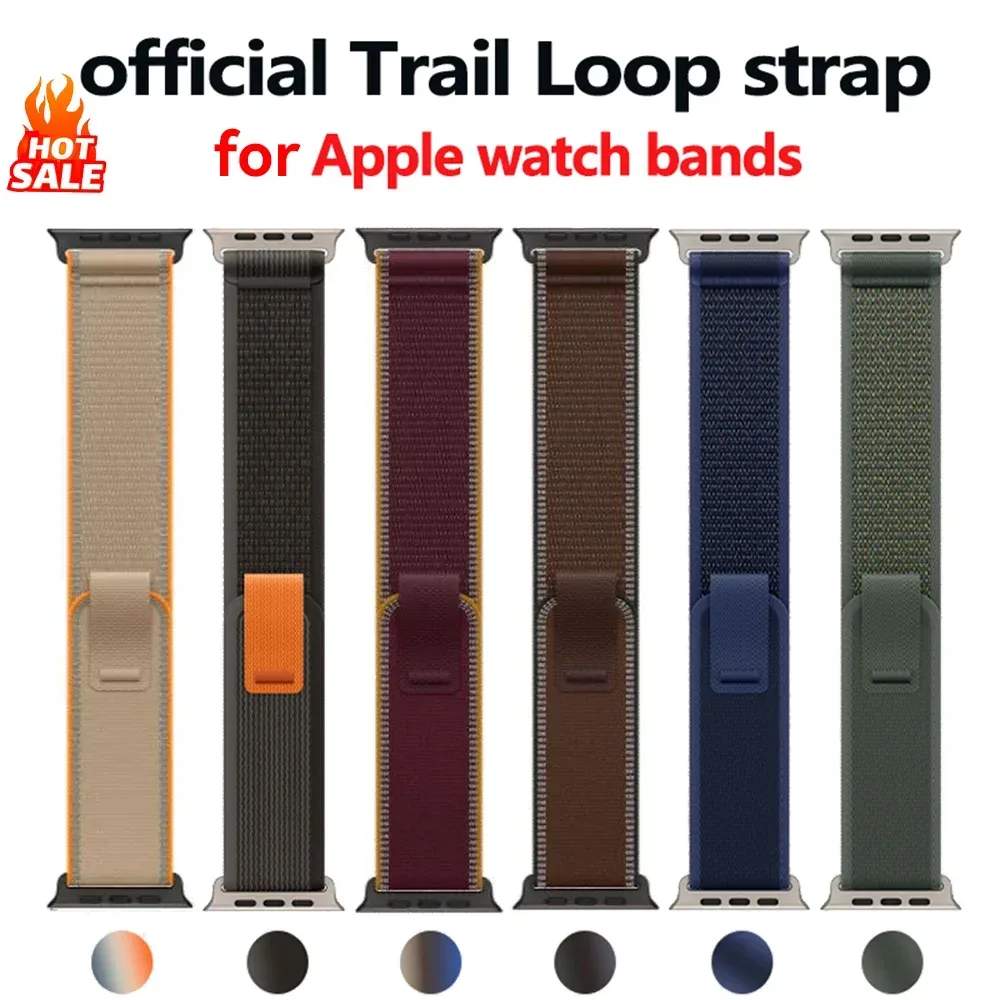 Trail Loop Armband für Apple Watch 12 42/46mm 44mm 40mm 41mm 45mm Sport Nylon Armband iWatch Serie 9 8 7 5 SE 10 Ultra 4 3