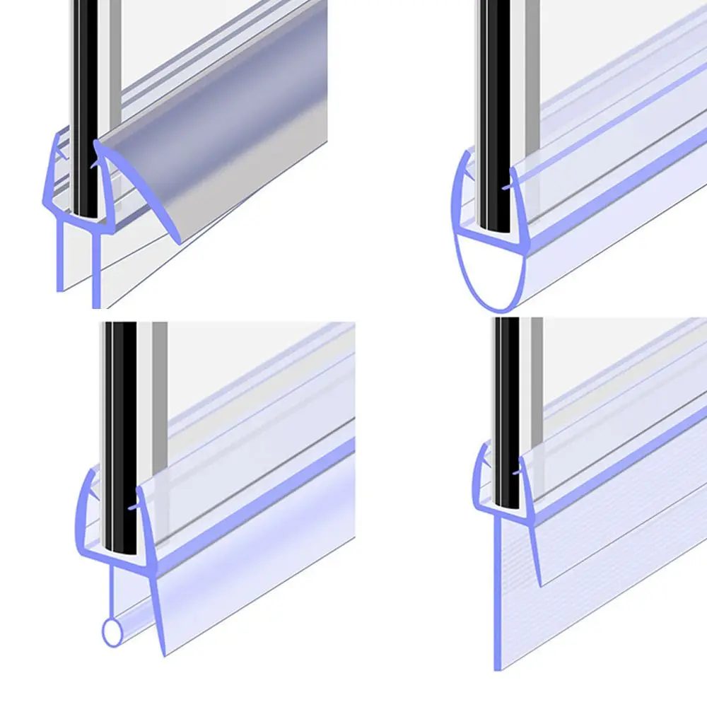abdeckung für Bad, Dusche, Türdichtungsstreifen, Wasserleitblech, 4 bis 12 mm, Dichtungsspalt, Fenster, Tür, Dichtungsstreifen, Glastür, Dichtungsstreifen-Hardware