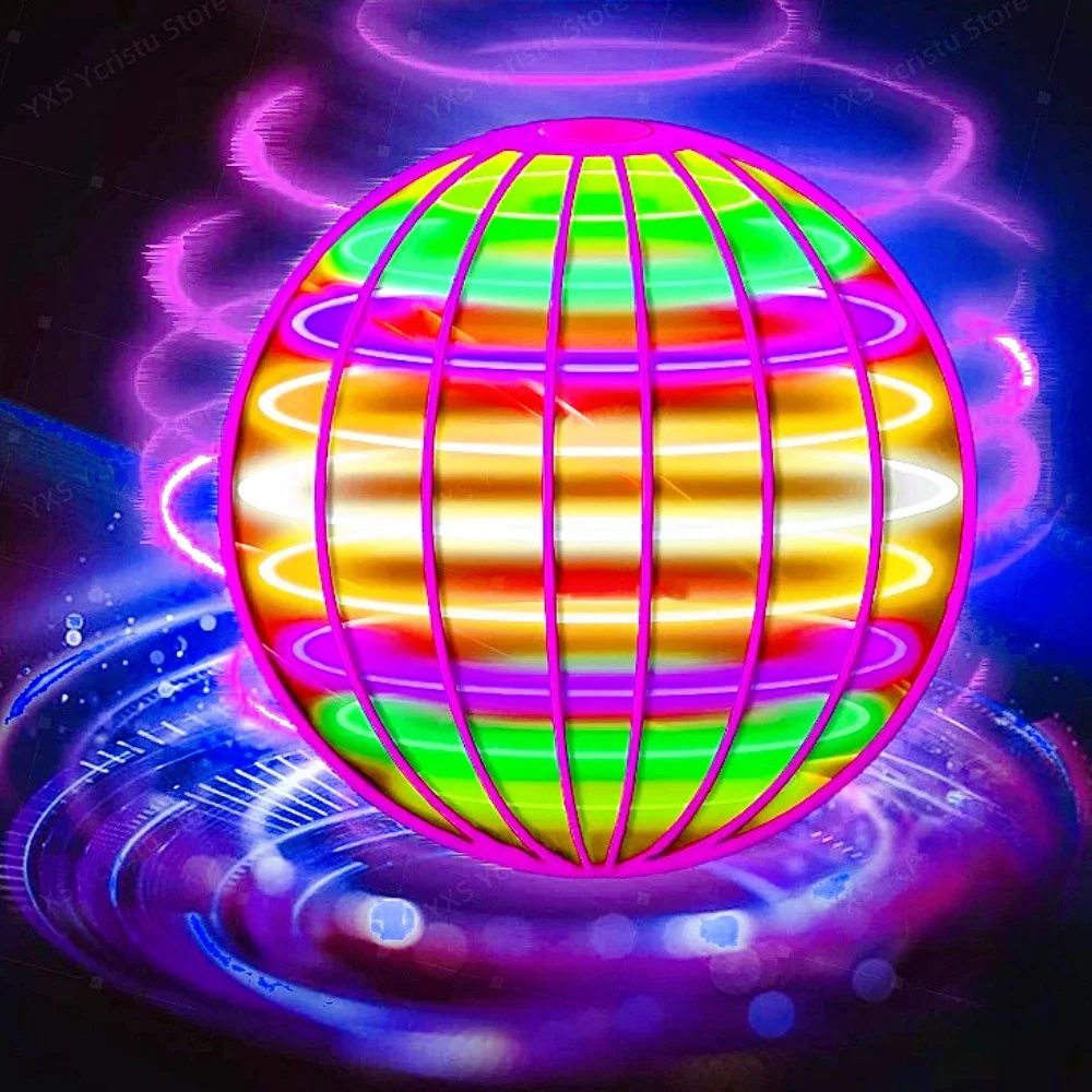 Fliegender Ball Bumerang Flyorb Magie mit LED-Leuchten Drone Hover Ball Fly Nova Orb Flying Spinner Fidget Toys Kinder Familie Gif