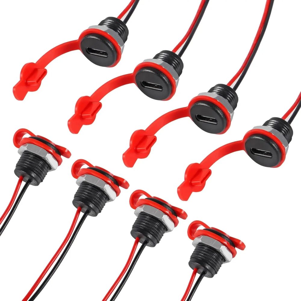 8/16 stücke Typ-C Weibliche 2Pin Typ-C Buchse Stecker Wasserdichte Jack Weibliche Lade Port 3A USB-C Ladegerät Steckdose
