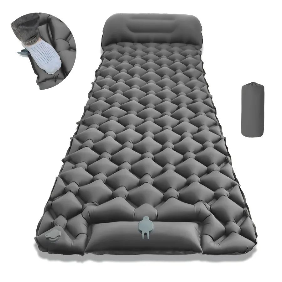 Outdoor Camping Isomatte Klapp Schlaf Matte Strand Aufblasen Matratze mit Kissen Ultraleicht Luft Matte Reisen Wandern Neue