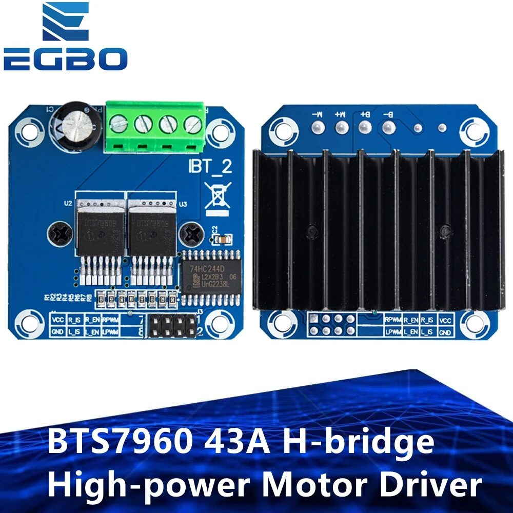 1 ~ 2PCS H-Brücke Hochleistungs-Motortreibermodul, DIY Smart Car Stromdiagnose für Arduino, Doppel BTS7960, 43A, EGBO