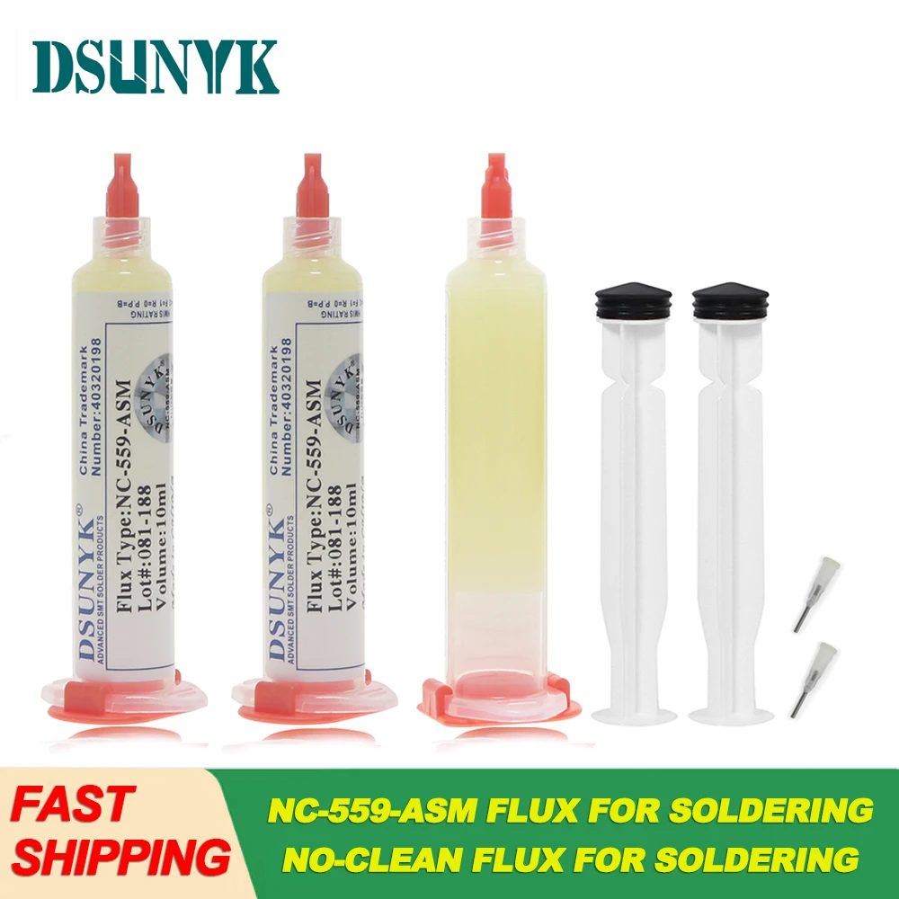 Original NC-559-ASM 10cc Flussmittel ohne sauberen Flussmittel zum Löten SMD BGA Reballing Löten Schweißen Flussmittel Lötpaste
