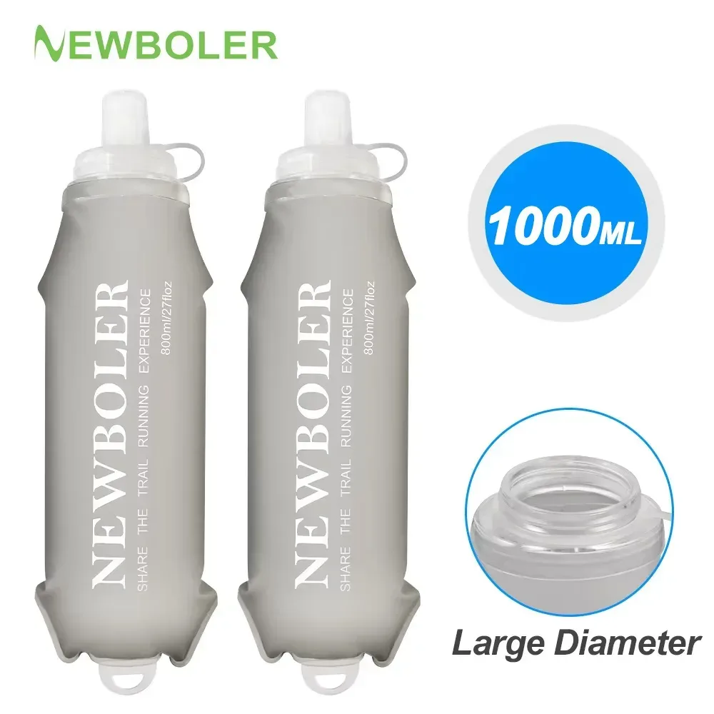800ML 1000ML TPU Outdoor Sportflasche Faltbare Weiche Trinkflasche für Laufen Camping Wandern Fahrrad Fitness Wasserbeutel