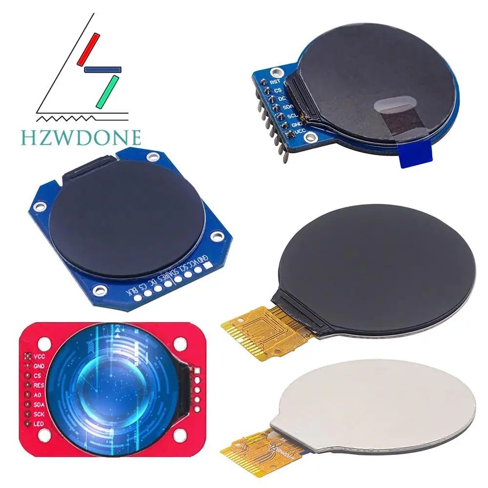 TFT Display 1,28 Zoll TFT LCD Display Modul Runde RGB 240*240 GC9A01 Treiber 4 Draht SPI Schnittstelle 240x240 PCB Für Arduino