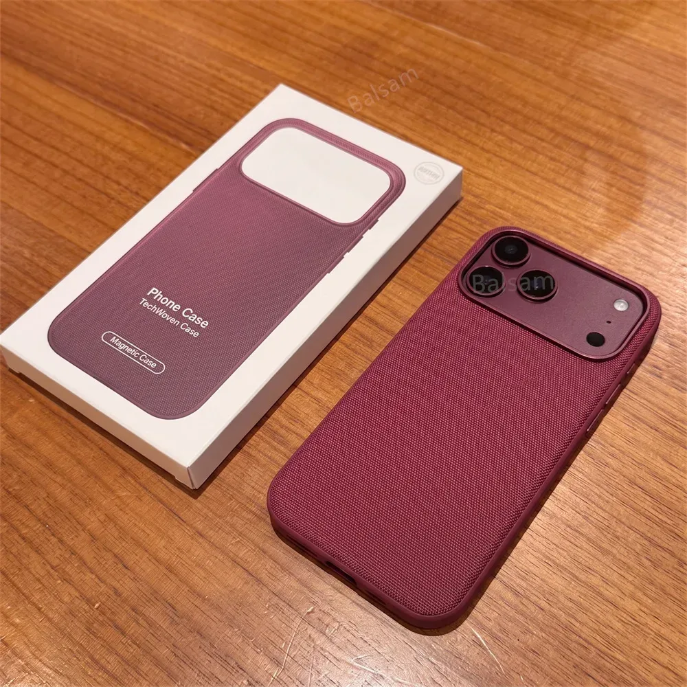 Luxuriöse Technologie-Gewebehülle für Magsafe Magnetische Handyhülle für iPhone 18 17 16 15 Plus 14 13 12 11 Pro Max Kabelloses Laden Rückseiten-Cover