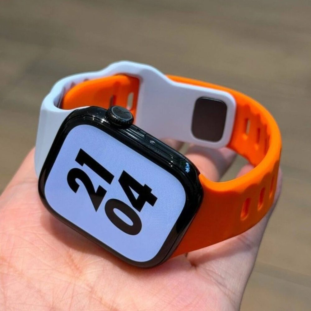 Inclination Silikonarmband für Apple Watch Ultra 3 49mm 40mm 41mm 44mm 45mm 46mm Unregelmäßiges Band iWatch Series 11 10 9 8 7 6 5 SE