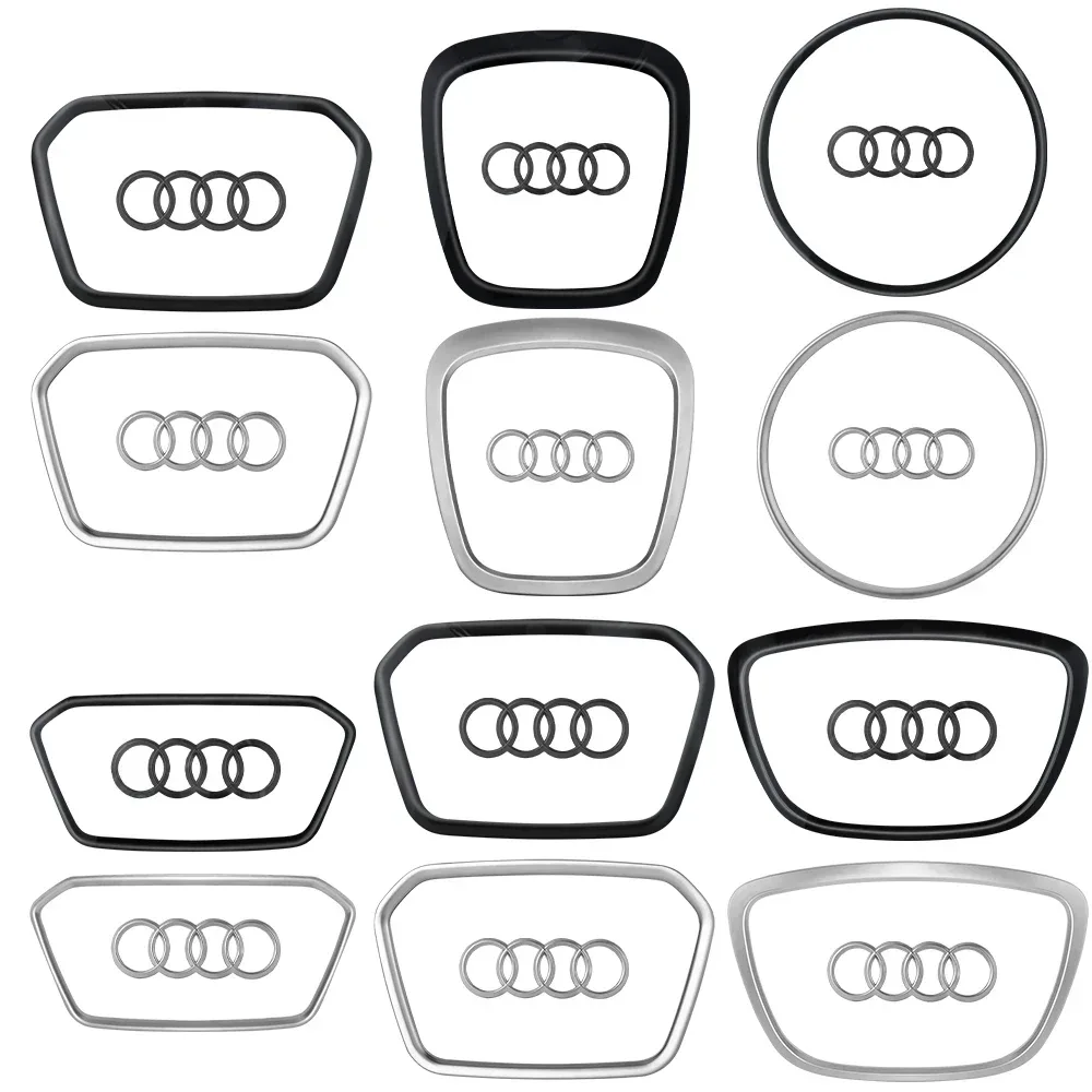 Auto Styling Lenkrad Mitte Logo Abdeckung Trim Für Audi A6L A5 Q7 Q3 A3 A4L Q5 A8L A7 Q5L q8 SQ5 A8 A7L Q6 E-TRON Zubehör