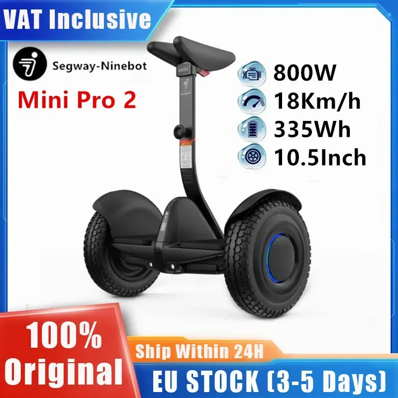 EU-Lagerbestand Original Ninebot By Segway Mini Pro 2 Elektroroller 18km/h Geschwindigkeit 35km Reichweite Selbstbalancierendes Einrad Kompatibel mit Gokart-Kit