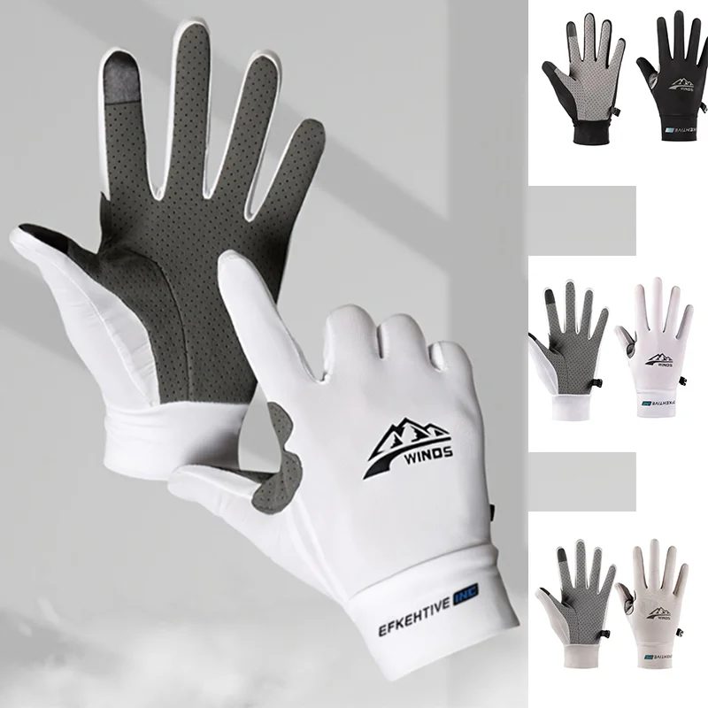 Elastische Motorradhandschuhe, Touchscreen-kompatibel, rutschfest, für Fitness, Angeln, Reiten, Radfahren, UV-Schutz, langlebige Sonnenschutzhandschuhe