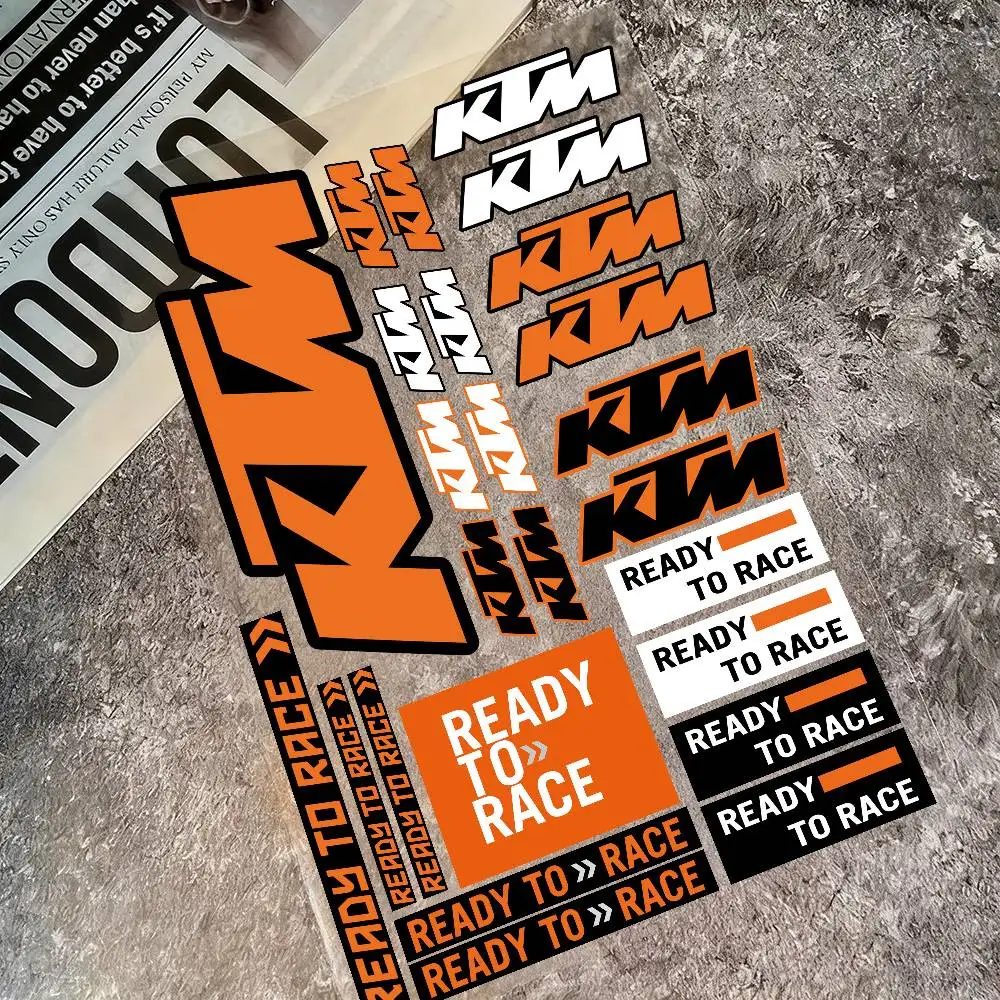 Ready To Race Aufkleber Moto Sticker Decals Helm Logo Set Auto Karosserie Stoßstange Fenster Vinyl Aufkleber Auto Tuning Zubehör für KTM
