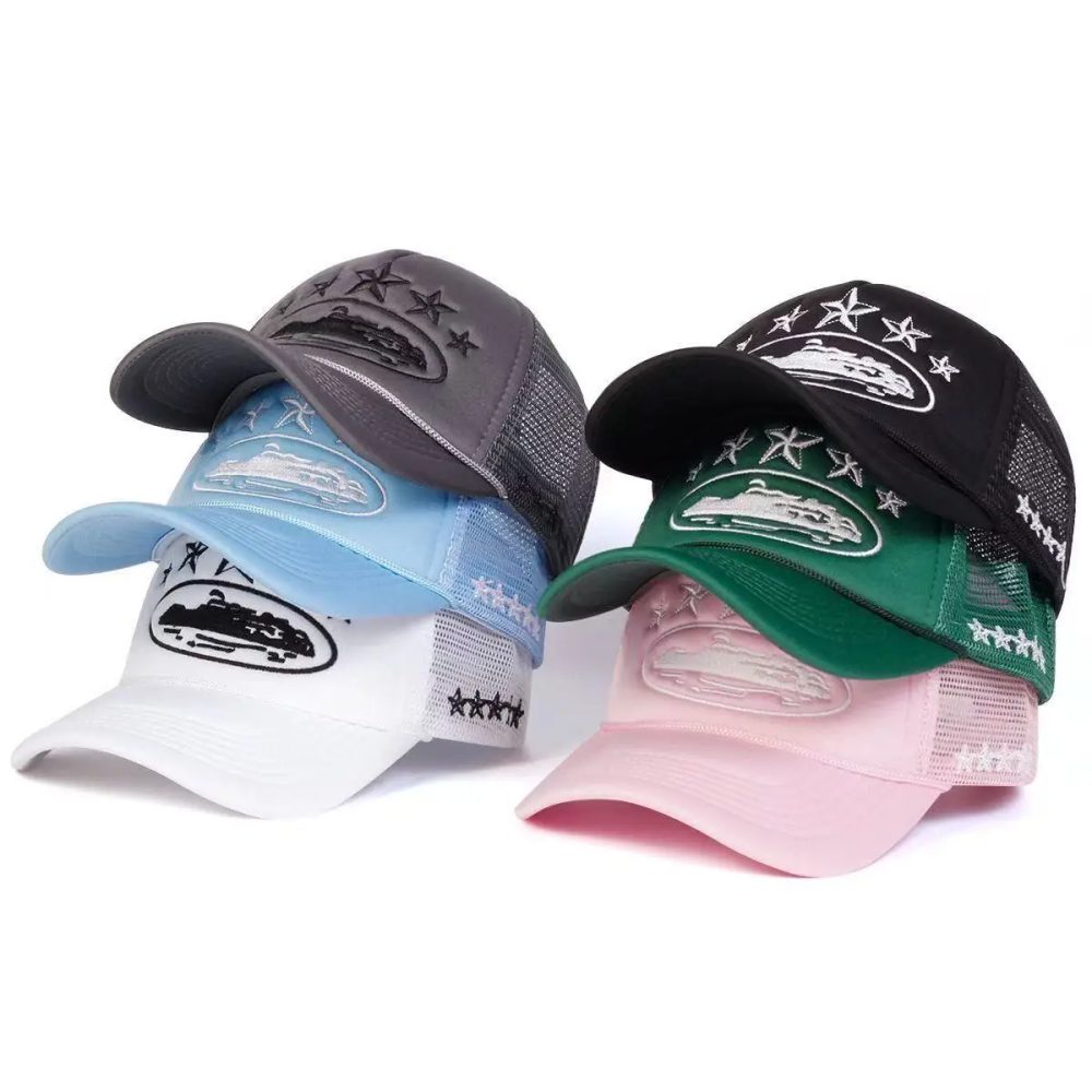 Neuer Stil Unisex Baseballkappe Klassisches Besticktes Muster Mesh-Kappe für Männer und Frauen Atmungsaktive Streetwear Sommer Trucker-Mütze