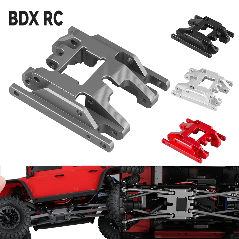 BDX RC Aluminiumlegierung Unterfahrschutz Getriebehalterung Getriebesockel Mittelrahmenstrebe Hops Up für TRX4M 1/18 RC Crawler Autoteile
