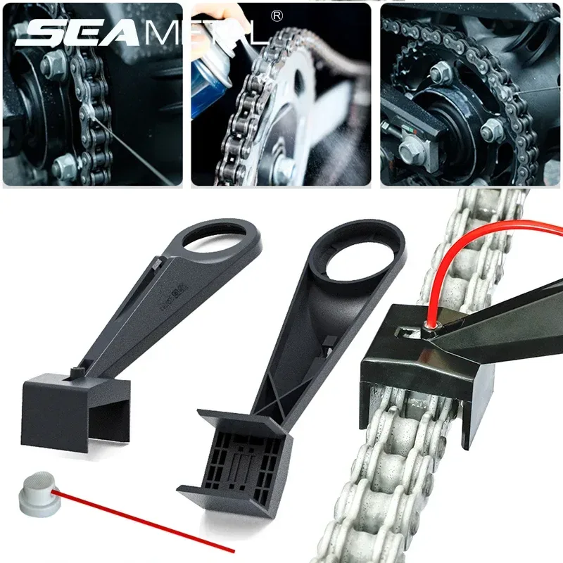 SEAMETAL Schmiermittel, Strohhalmhalter, Positionierer, Applikator, Motorradkette, Schmieröler, schmutzfreier Motorradkettenwachs, Kettenreiniger
