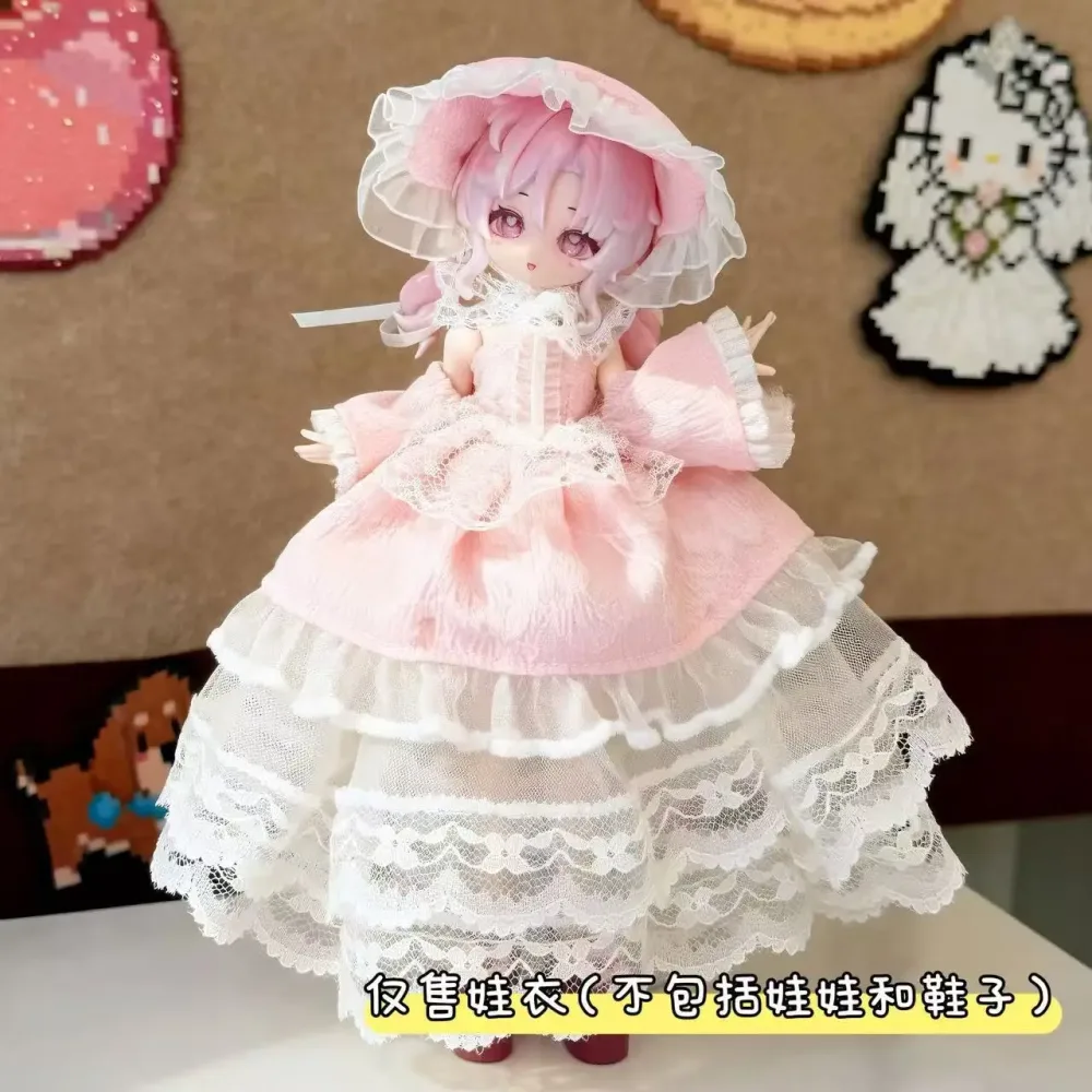 Neue Sommerliche Niedliche Puppenkleider Passend für 1/8 1/12 OB11 Dienstmädchen-Kostüm 11-17cm Süße Asi Body BJD Kleidung Großhandelsangebot