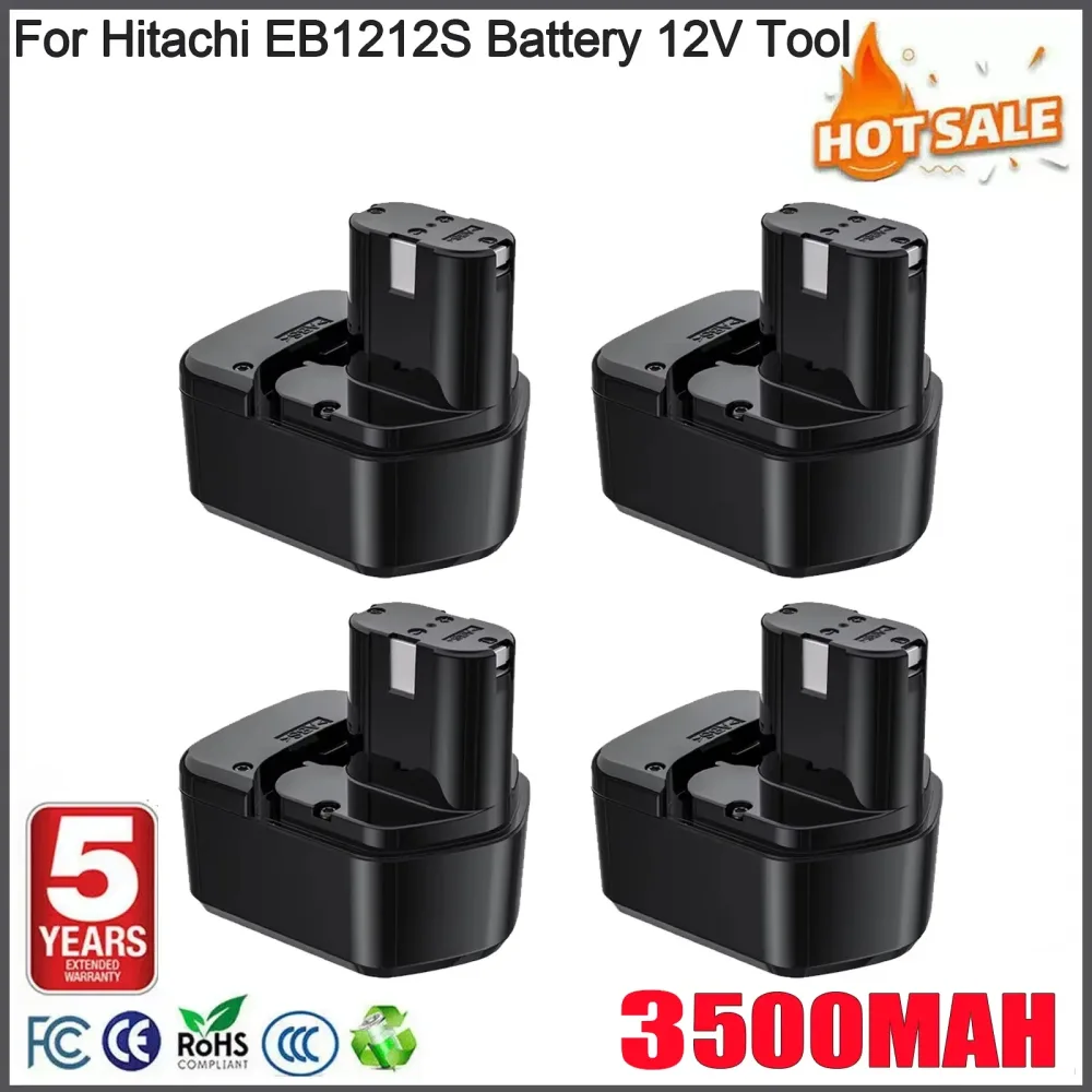 3500 mAh Akku für Hitachi 12V Werkzeug EB1212S, Ersatzakku für Hitachi EB1212, EB1212S, EB1214S, EB1220BL Akku für Akku-Bohrmaschine