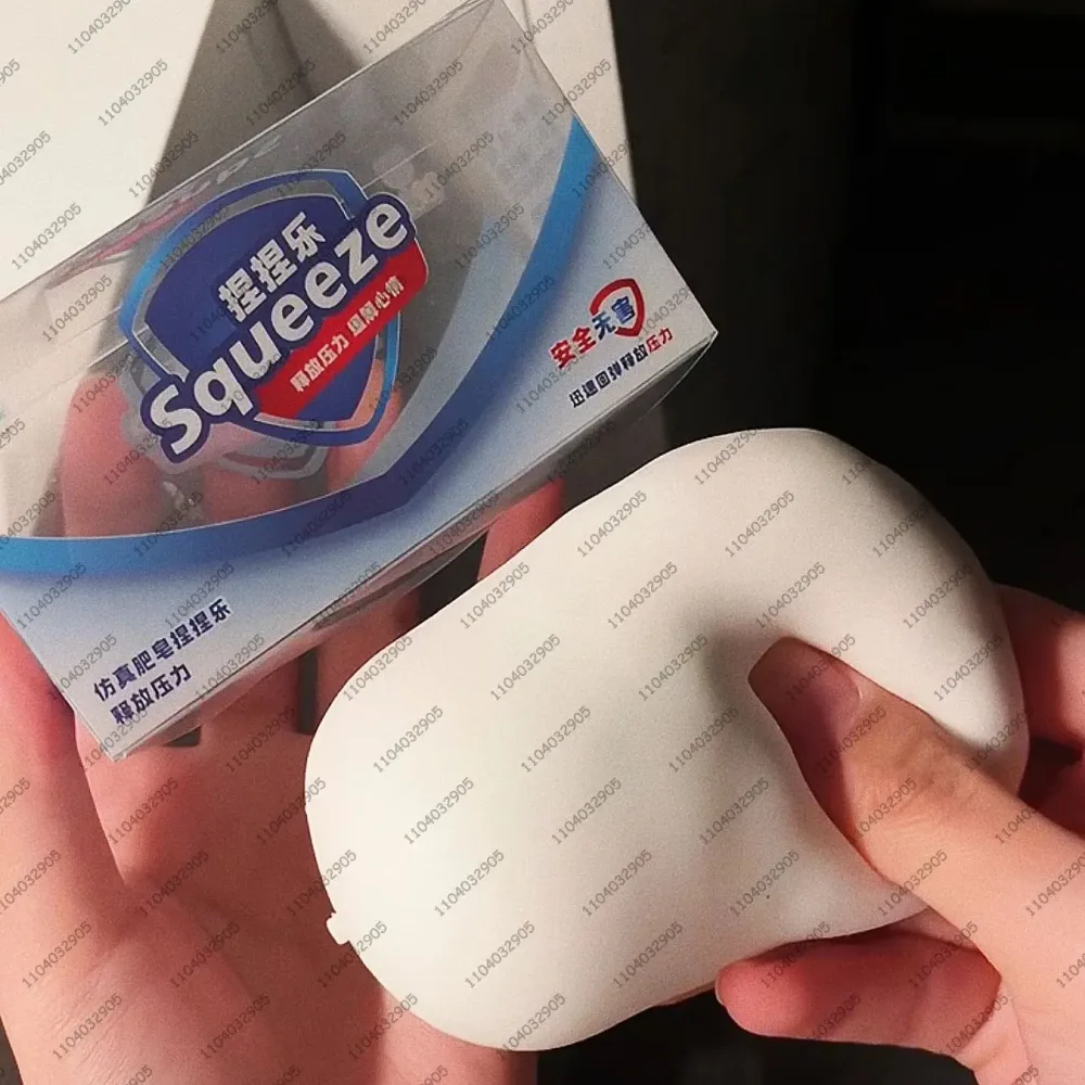 Knuspriger Seifen-Stressball, Quetschbare Seifen-Bausteine, Knuspriger Schnapp-Quetschball, ASMR Anti-Stress Fidget-Schreibtischspielzeug für Erwachsene