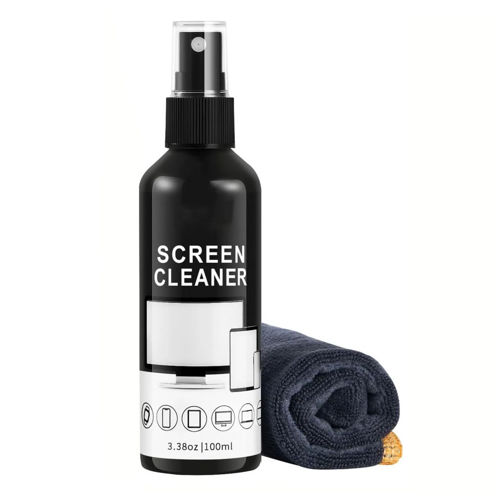 Bildschirmreiniger-Sprüh-Set ? Glasreiniger-Spray und Mikrofaser-Reinigungstuch, geeignet für eine Vielzahl von Glas, Brillen und Kameraobjektiven
