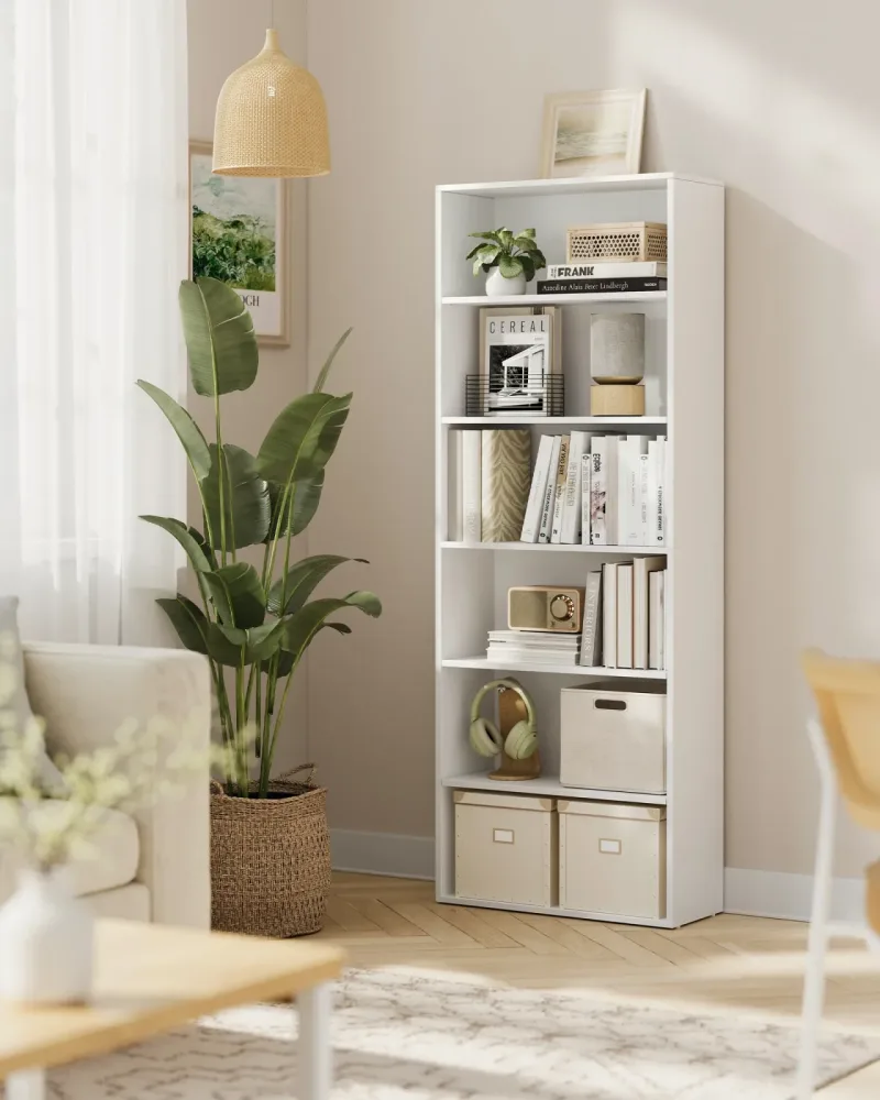 VASAGLE Bücherregal, mit 6 Ebenen, Standregal, Aufbewahrungsregal, für Wohnzimmer