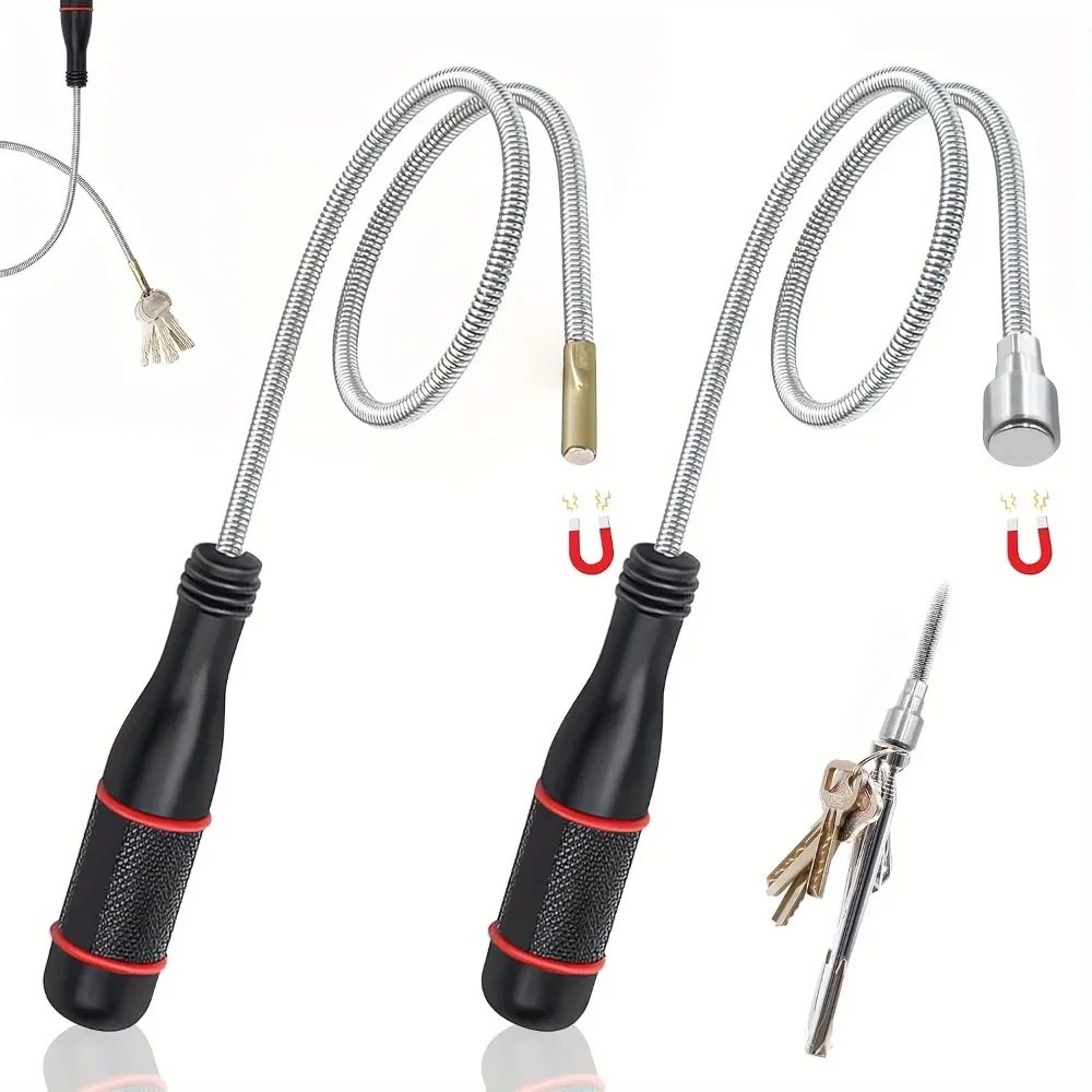 Flexibles magnetisches Aufnahmewerkzeug mit starker Saugstange ? biegbar für Autoreparatur/Waschbeckenabfluss und Mehrzweckgebrauch