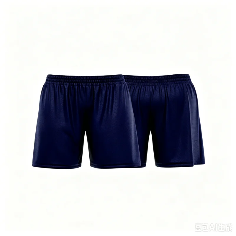 Dies sind maßgeschneiderte blaue Strandshorts, atmungsaktive kurze Hosen für den Sommer.