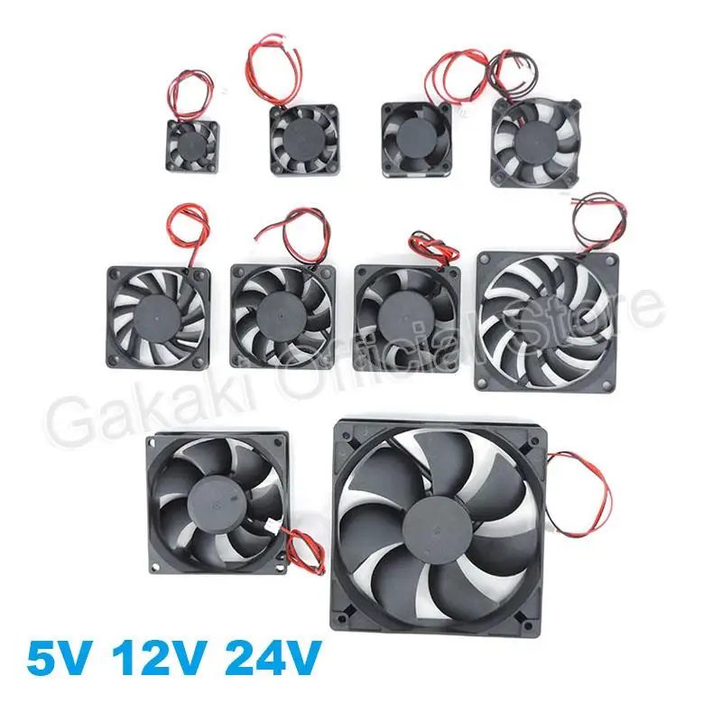 4010 12025 8010 30mm DC 5V 12V 24V Lüfter Bürstenloser Motor Gehäuselüfter Leise 40MM 50MM 60MM 70MM 80MM 90MM 120MM für 3D-Druck 2PIN