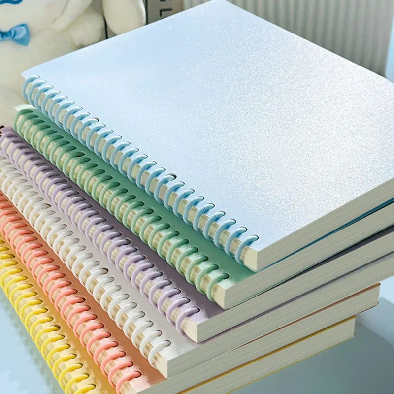 A4/A5/B5 Herausnehmbares Spiralnotizbuch 60 Blatt Liniert/Blanko Loseblatt-Journal Macaron-Ringbuch für Schüler