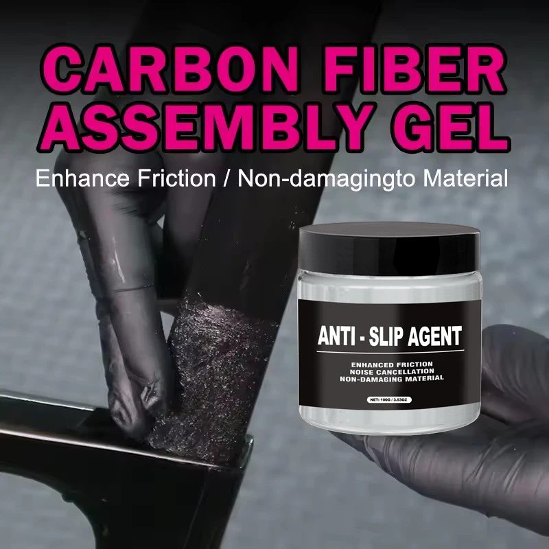 Carbonfaser-Montagegel, rutschfeste Schmierpaste, verbessert die Reibung, geeignet für Lenker und Sattelstützen, passend für alle Fahrradtypen