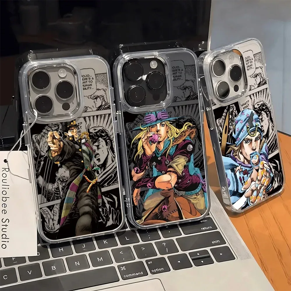 J-JoJo's Bizarre Adventure Kira Yoshikage Transparente Handyhülle für iPhone 17 Air 16 15 14 13 12 11 Pro Max XS Max X Weiche Schutzhülle
