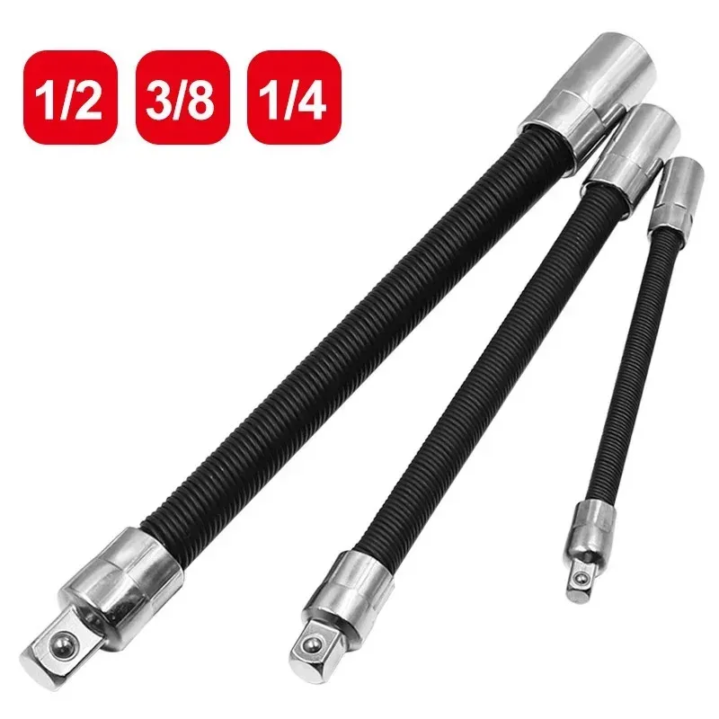 Schraubenschlüssel, flexible Steckschlüssel-Verlängerungsstange, 1/2 Zoll, 1/4 Zoll, 3/8 Zoll, Antriebe für Ratsche, verchromte Vanadium-Legierung, Stahlschlüssel-Verlängerungsstange