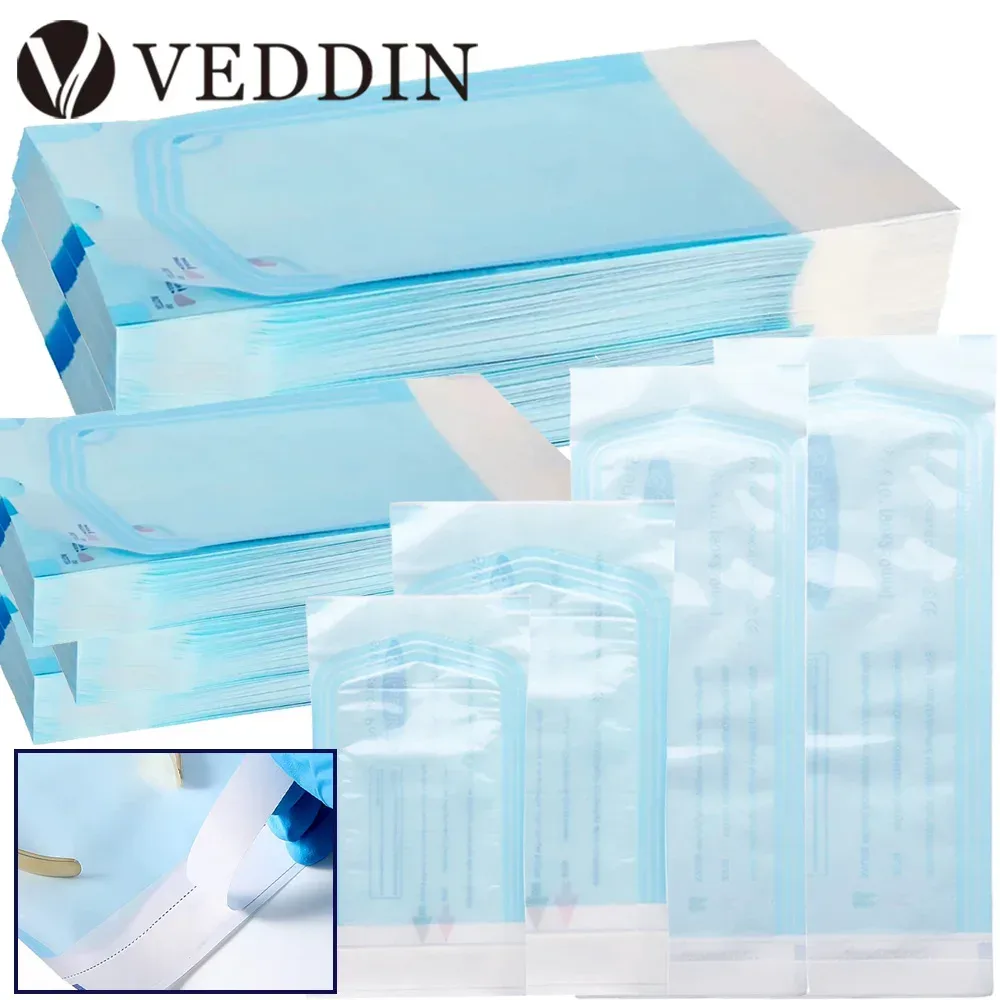 200/100/50PCS Selbstdichtende Sterilisationsbeutel Selbstklebende saubere Beutel Tattoo Nail Art Grade Paper Dental Tattoo Zubehör