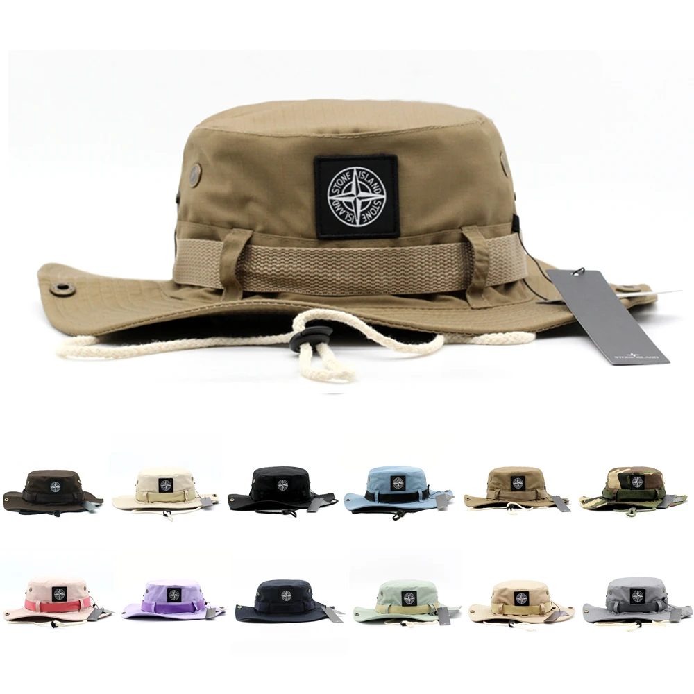 Outdoor-Wanderhüte für Damen und Herren, Frühling und Sommer, große Krempe, Fischerhüte, Sonnenschutz, modische, vielseitige Reisekappe