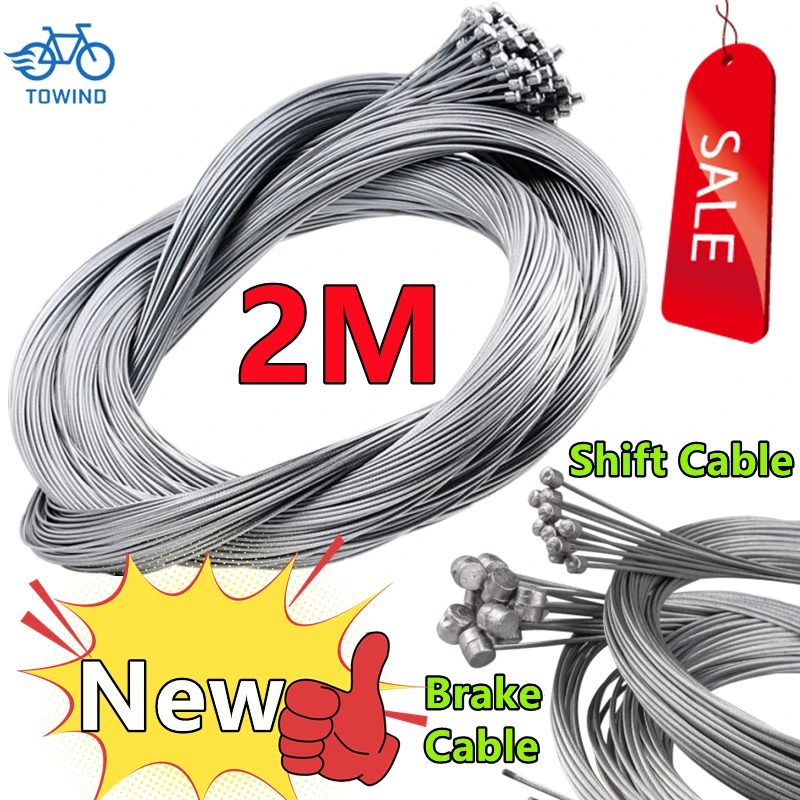 10/5/3/1PC 2M MTB Fahrrad Bremsleitung Fahrrad Geschwindigkeit Linie Fixed Gear Shifter Getriebe Brems Kabel Set Kern Innendraht MTB Rennrad