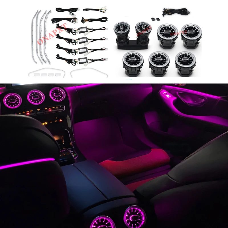 Für Benz 3/64 Farbe C W205 GLC X253 Coupe Für AMG Tür Lautsprecher Hochtöner Led Umgebungs Licht Auto Dashboard Düse air Vent Fuß Lampe