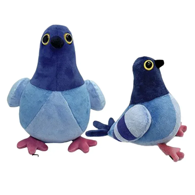 1 Stück 17/27cm Simuliertes Tauben-Plüschtier Blaue Cartoon-Vögel Friedenstaube Puppe Geburtstagsgeschenk Heimdekoration