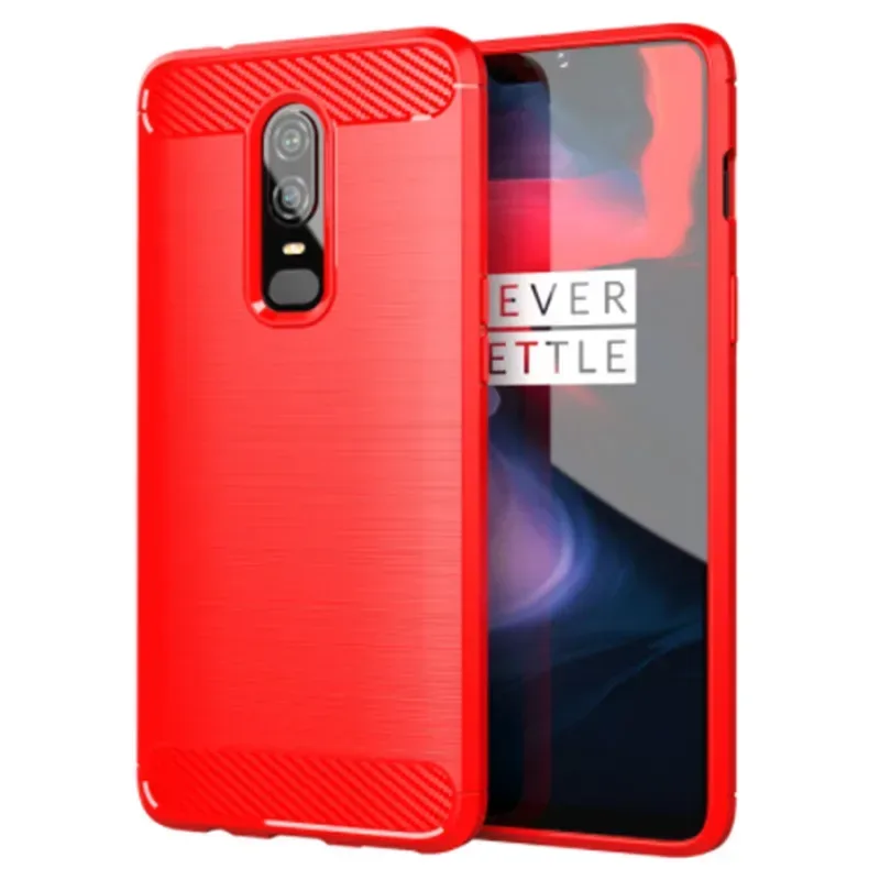 Carbon Fiber Stoßfest Fall Für Oneplus 6 1 + 6 Silikon Fall für Oneplus6 Stoßstange Volle Schutzhülle Zurück Abdeckung coque Fundas