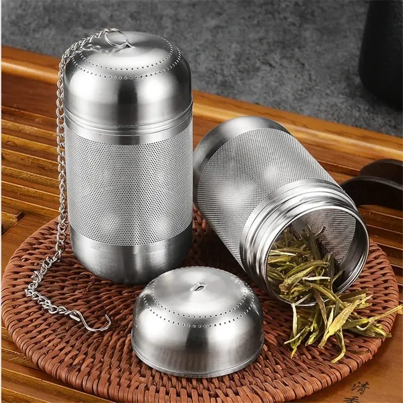 Teesieb Edelstahl Tee-Ei Teeblätter Gewürz Gewürz Ball Sieb Teekanne Feinmaschiges Kaffeefilter Teegeschirr