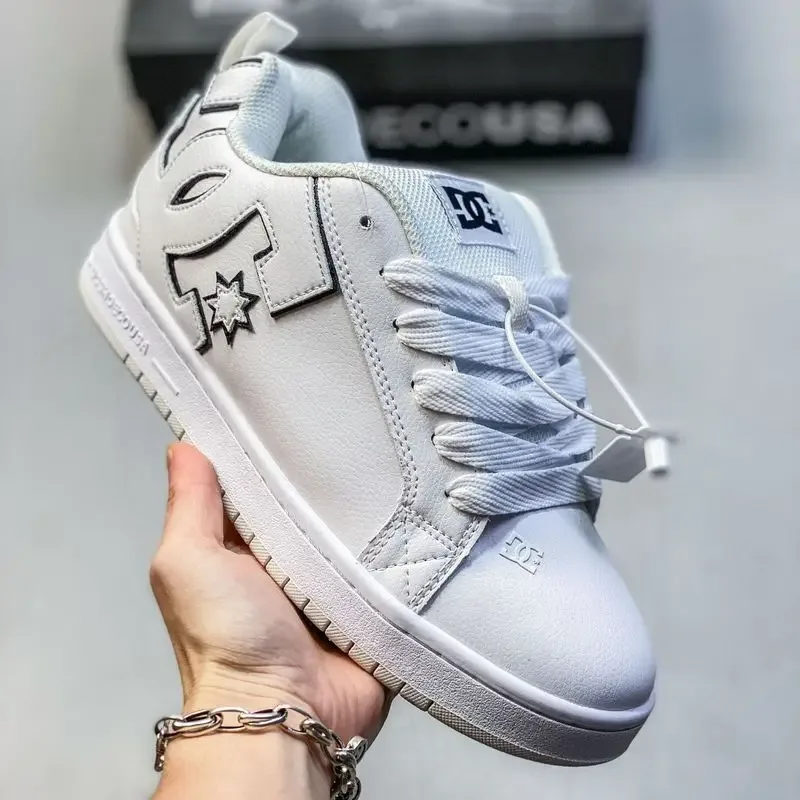 Unisex Mode Skate-Schuhe Lässige Leder-Sneaker Niedrige Anti-Rutsch Flache Skateboard-Schuhe Koreanische Streetwear Herbst Winter