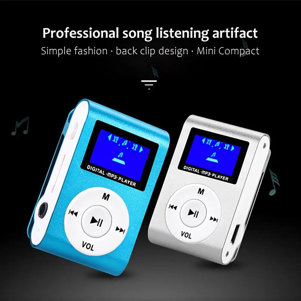 Tragbare Unterstützung 32GB TF Karte Clip LCD Bildschirm MP3 Musik Player Mini MP3 Player Sport Musik Player FM radio