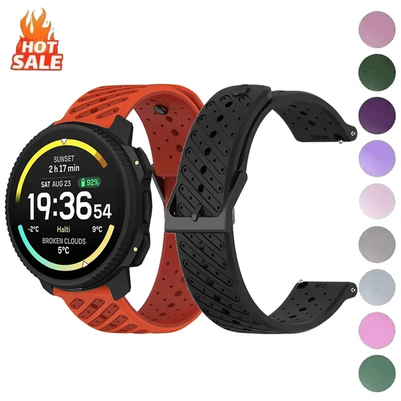 22mm Ocean Dual Color Silikonarmband geeignet für Suunto Suunto Vertical 2 Race 2 Run 5 9 Peak Pro FÜR Redmi Watch 5 3ActiveLite