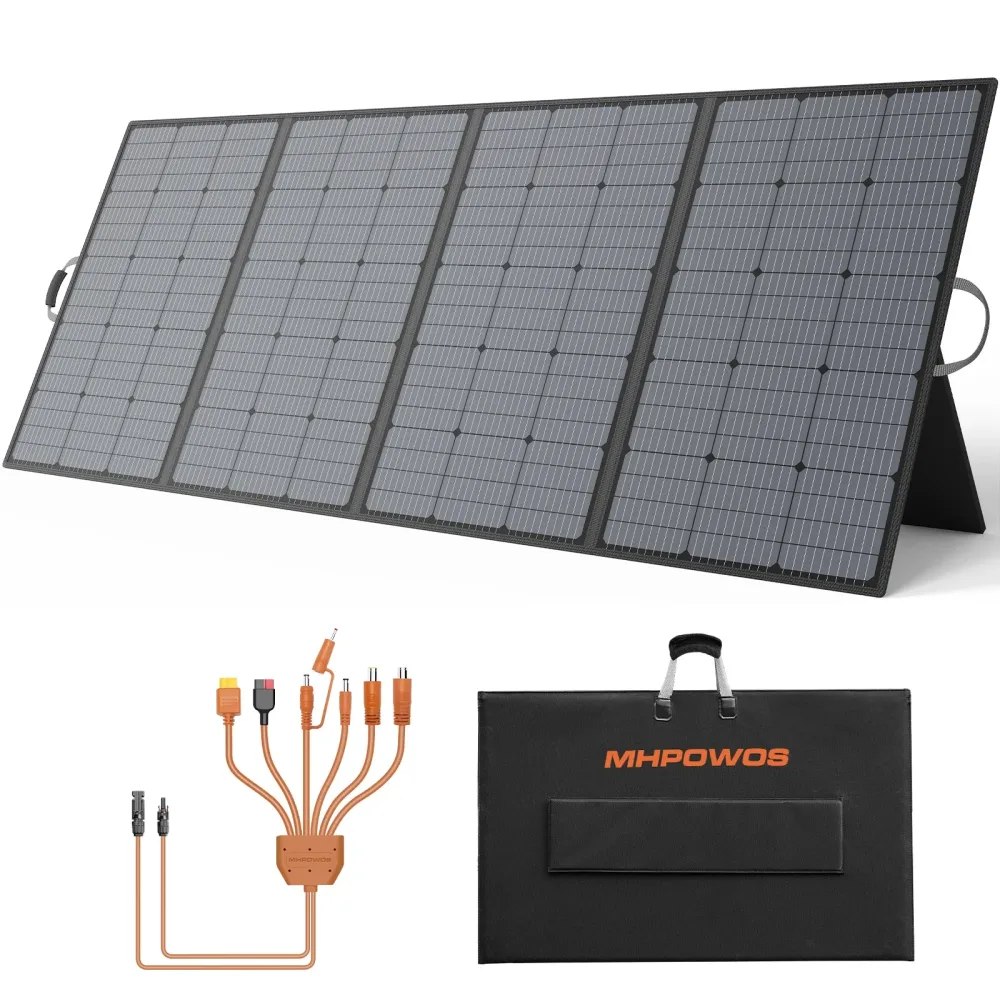 MHPOWOS 400 W 220 W 110 W leichtes tragbares Solarpanel, faltbares Solarpanel für Outdoor-Aktivitäten, IP67 wasserdicht für Wohnmobile