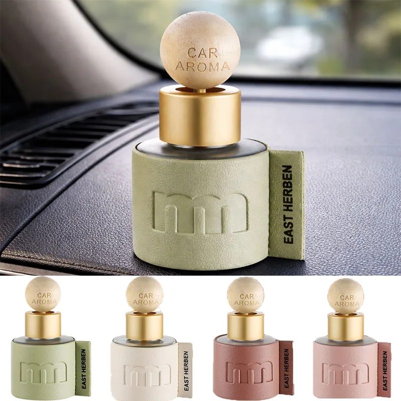 50ml Leder-Auto-Aromatherapie-Ornament Langanhaltender Duft Lufterfrischer Tragbares Parfüm für Zuhause, Auto und Büro
