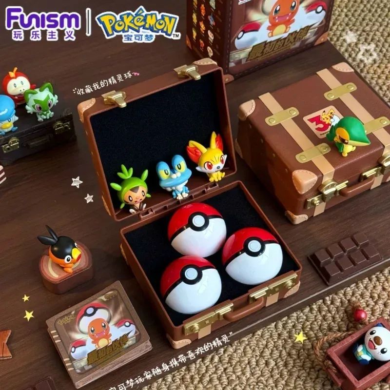 Original Funism X Pokémon Handflächengroße Wunderfiguren Erster Partner 30. Jubiläum Blind Box Serie Bulbasaur Squirtle Charmander Spielzeug Geschenk