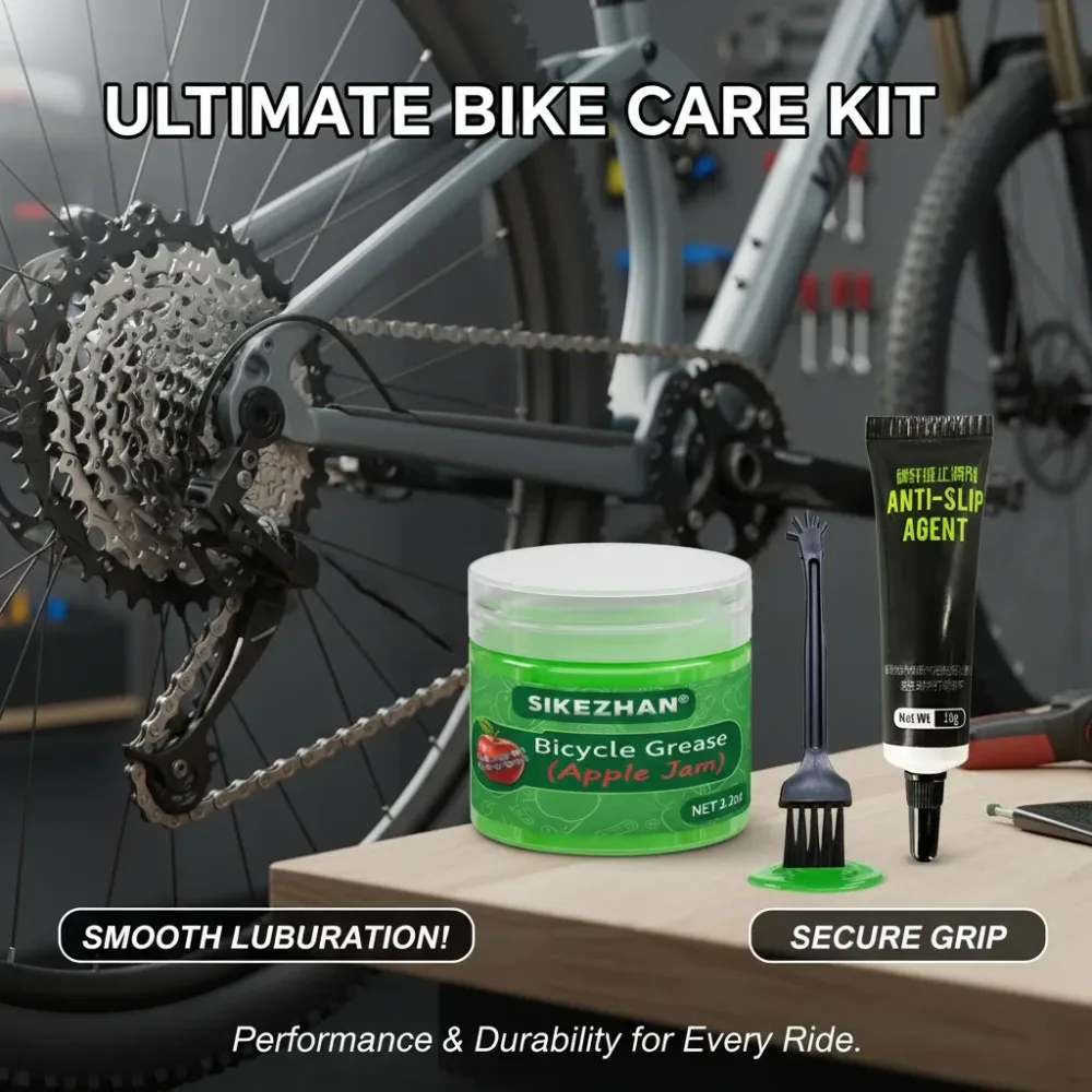 Fahrrad-Carbonfaser-Griffpaste Rutschfeste Verbindung + Lagerfett Schmiermittel-Set für MTB Rennrad Reparatur-Wartungswerkzeuge