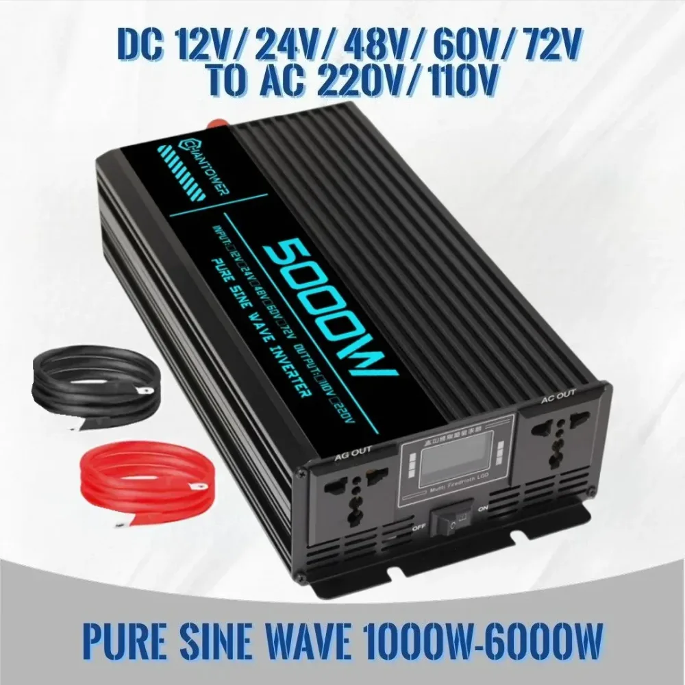 Reiner Sinus-Wechselrichter DC 12 V/24 V/48 V/60 V/72 V zu AC 110 V/220 V 6000 W 5000 W 4000 W 3000 W 1600 W Konverter Auto Solar Power Inverter