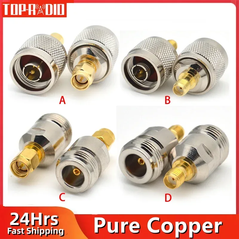 SMA Auf N Adapter N Männlich Weiblich Auf SMA Weiblich Männlich Jack Stecker Gerade RF Stecker Test Konverter Messing Kupfer