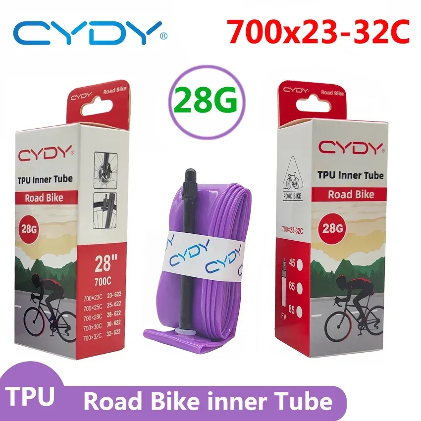 28g CYDY Rennrad TPU Schlauch 700x23C 25C 26C 27C 28C 30C 32C Fahrradreifen Kamera Reifen 700C Pneu Aro Französisches Ventil