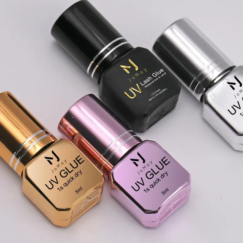 JOMAY 5ML UV Wimpern Kleber Für Wimpern Verlängerung Kleber Wasserdicht Langlebig 1S Schnell Trocknend Lila UV Wimpern kleber Make-Up